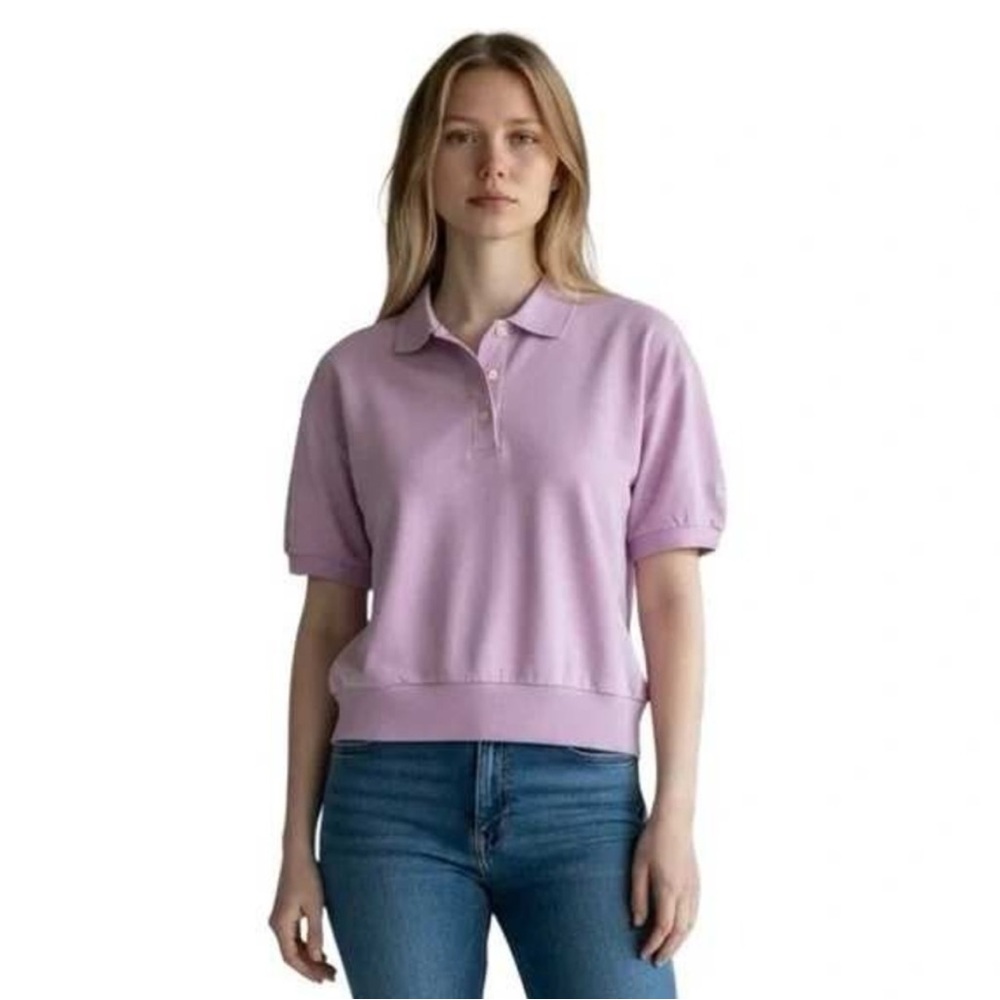 Everlane Top XS Oversized Big Polo Purple